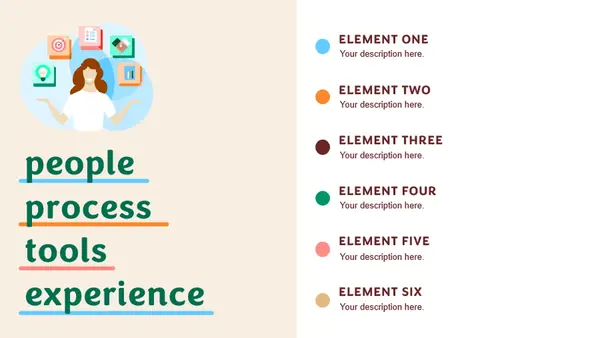 Infographic presentation modern color block
