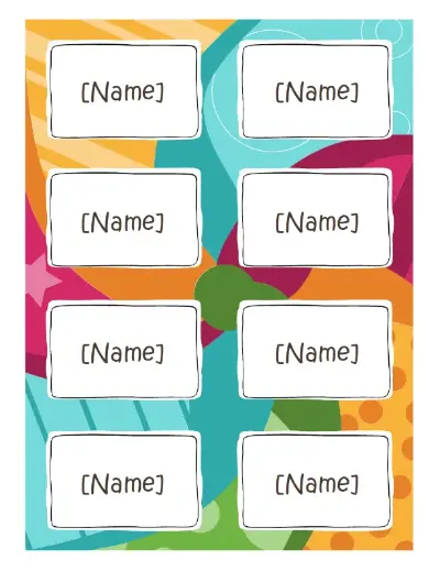 Free Kids School Labels  Customize online & Print at home