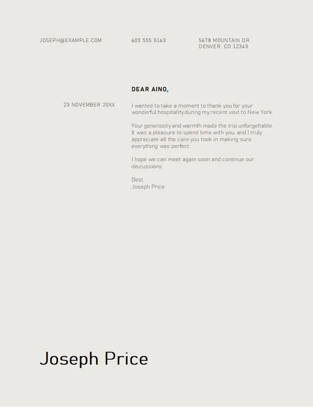 Personal letterhead modern-simple