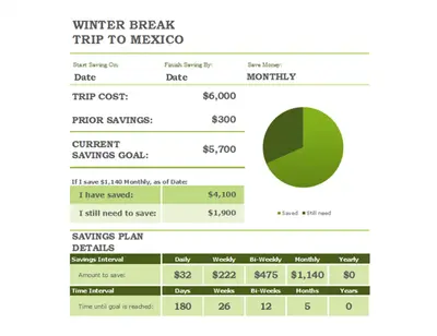 Savings estimator modern simple
