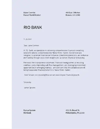Formal business letter green modern simple