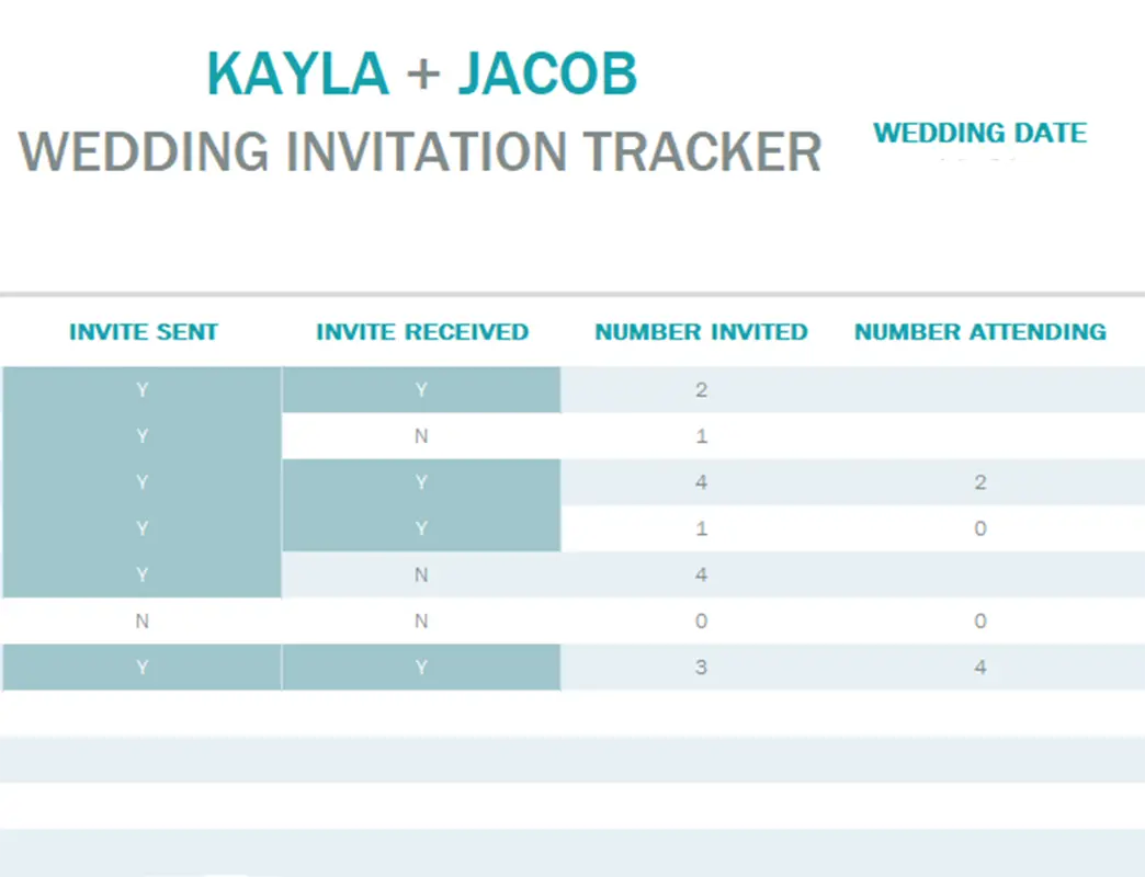 Watercolor wash invitation tracker blue modern-simple