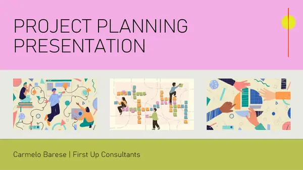 Business project plan presentation (widescreen) pink modern-bold