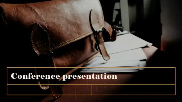 Classic conference presentation brown vintage