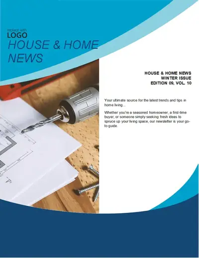 Handy-person newsletter modern-color-block