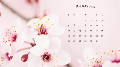 Floral photo calendar modern-simple
