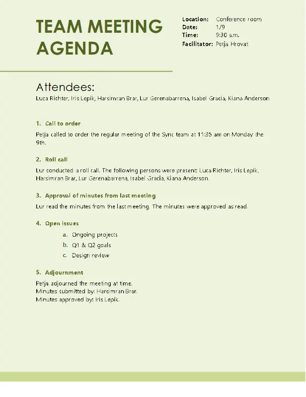 Agenda Product Design