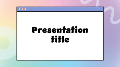 Fluorescent presentation whimsical color block
