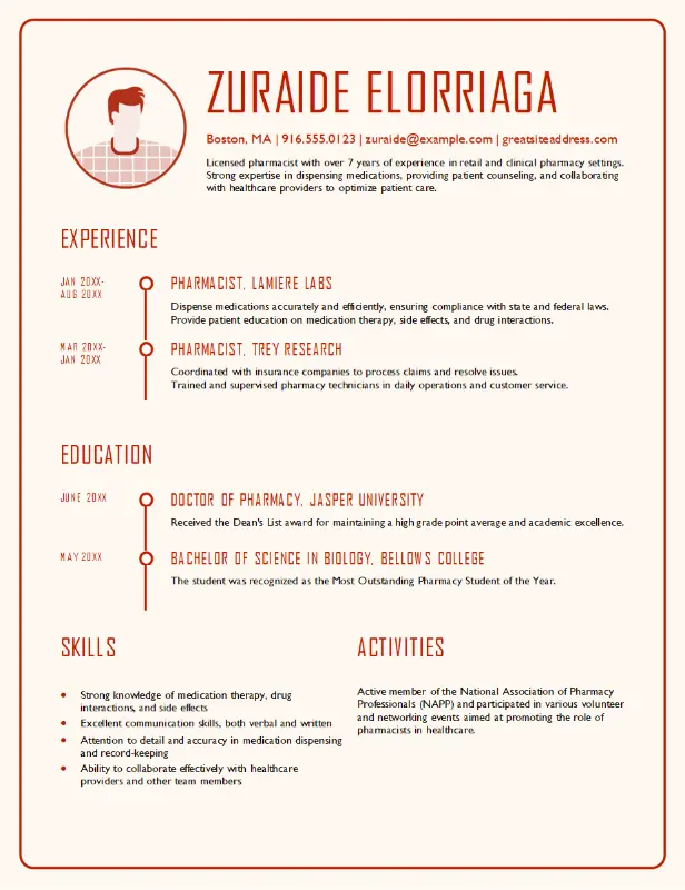 Modern chronological resume yellow vintage retro