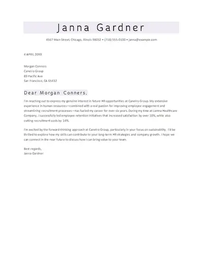 ATS HR letter of interest purple organic-simple