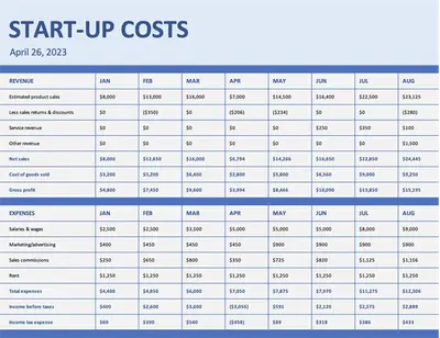 Business Financial Plan modern bold