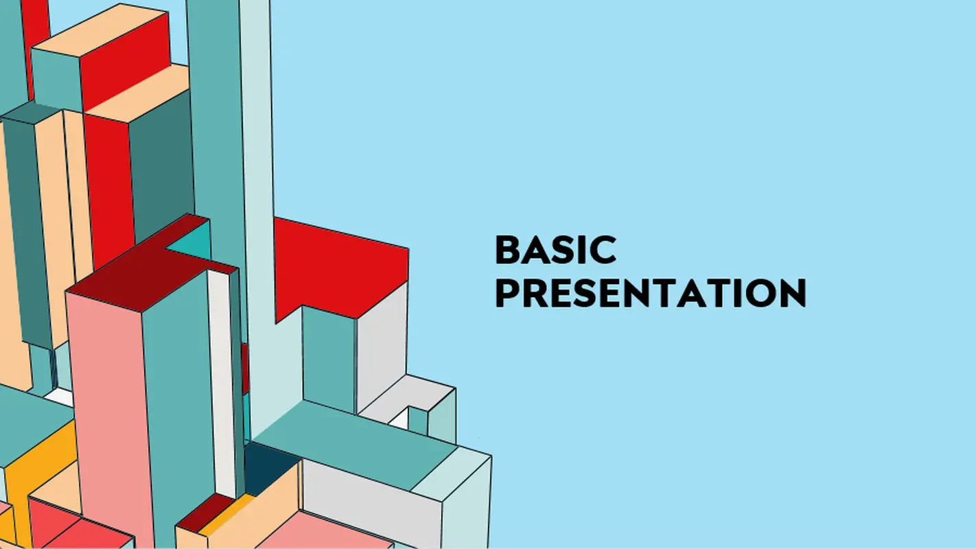 Architecture pitch deck blue modern
