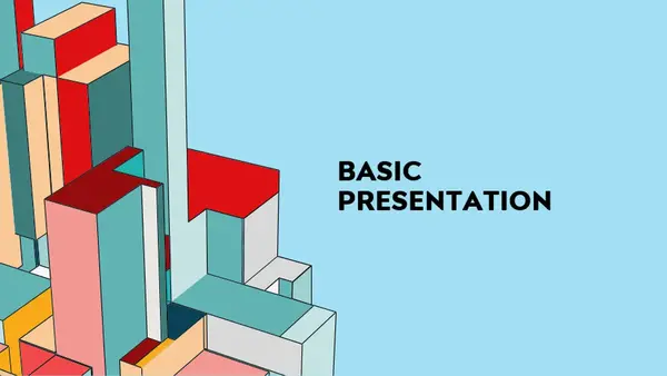 Architecture pitch deck blue modern
