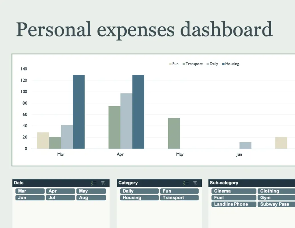 Expenses calculator blue modern-simple