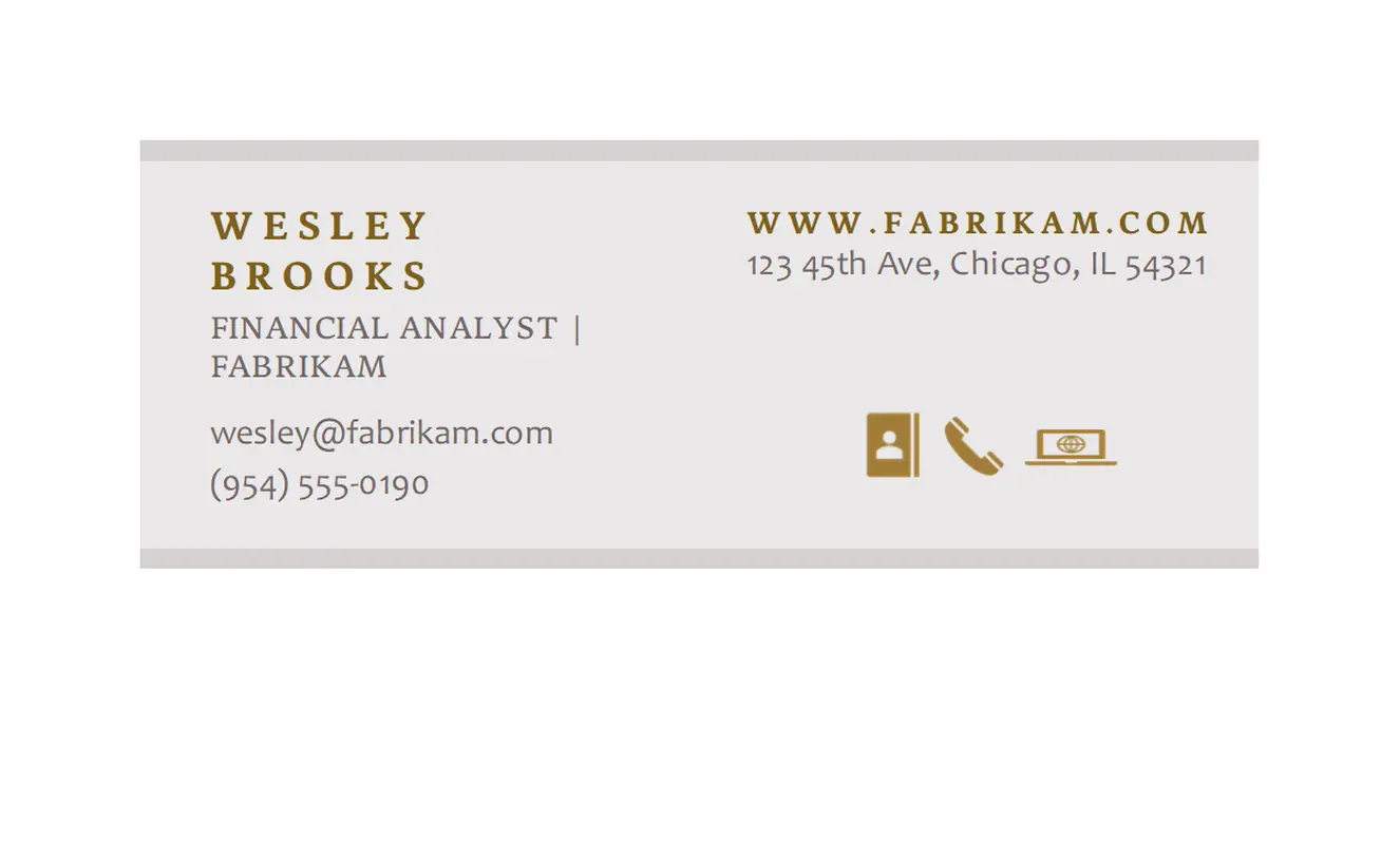 Contemporary classic email signature gray modern simple