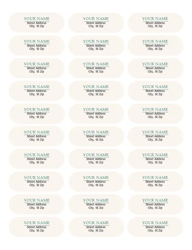 Mailing labels (serenity design) modern simple
