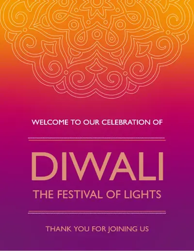 Diwali celebration party printables whimsical color block