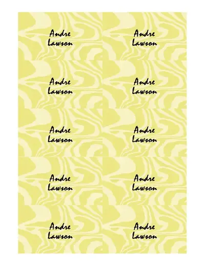 Wild stripes business card yellow modern-bold