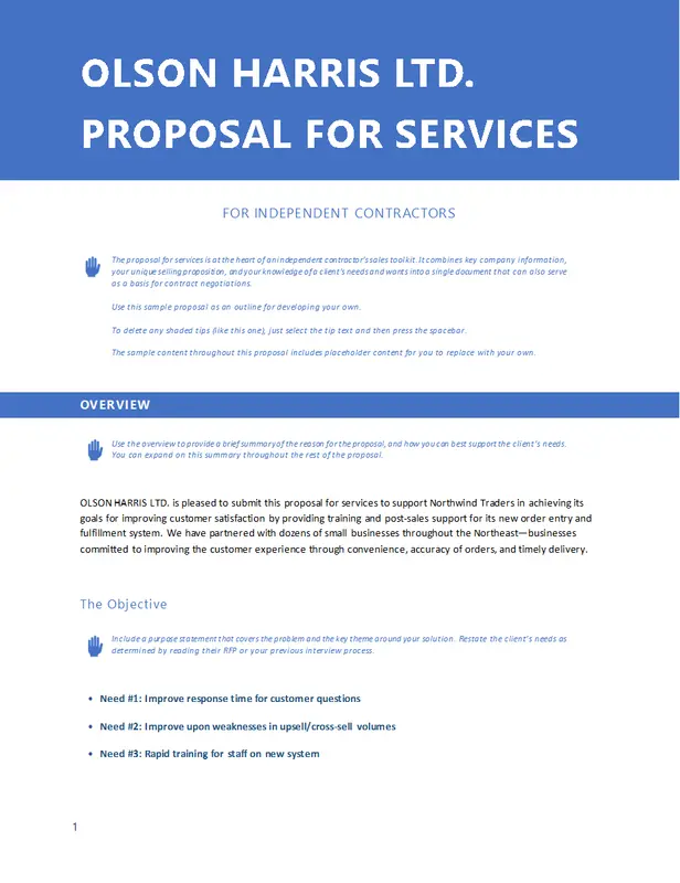 Business services proposal modern simple
