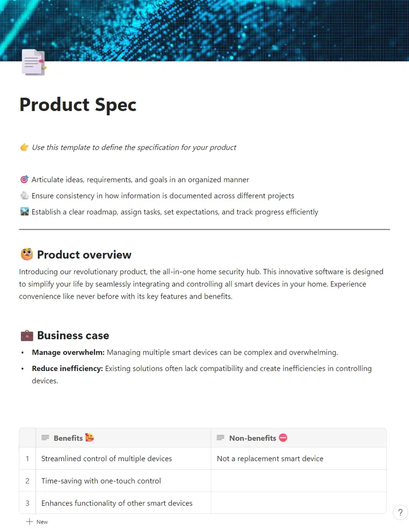 Product Spec