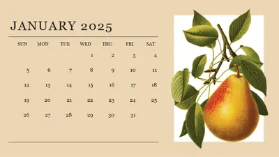Botanicals monthly calendar vintage-botanical