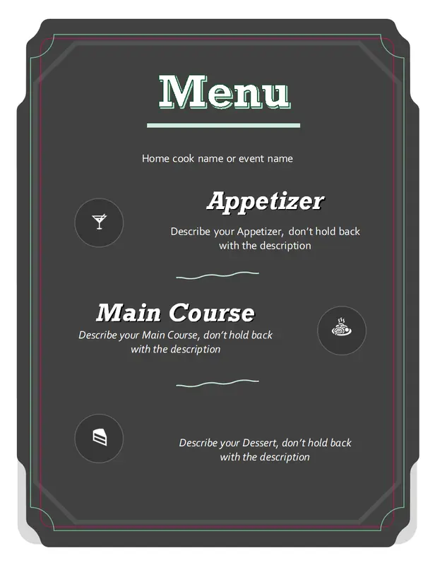 Basic menu brown modern-simple