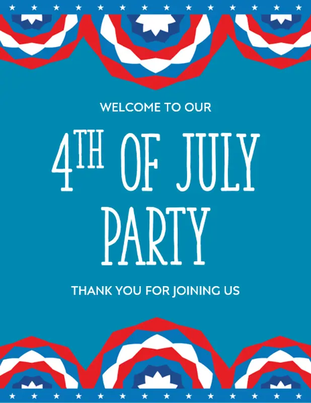 Fourth of July party printables modern simple