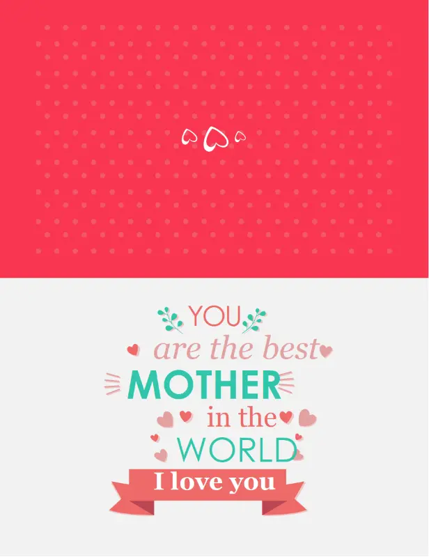 You're the best Mother's Day card pink whimsical-color-block