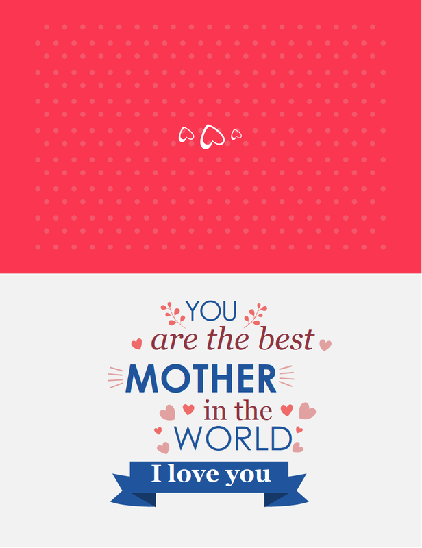 You're the best Mother's Day card pink whimsical-color-block