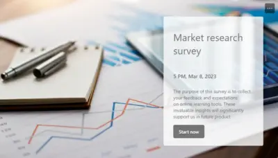 Market research survey gray