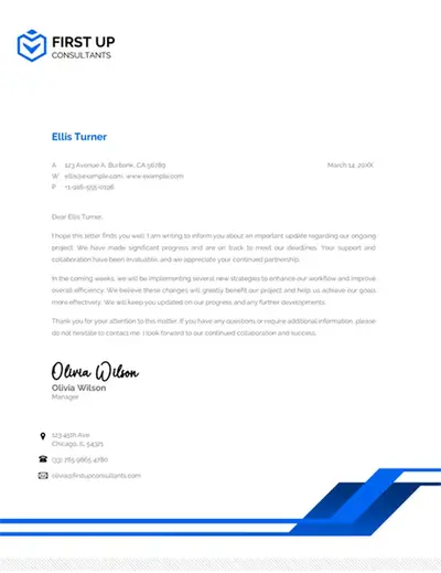 Letterhead with modern bold design
