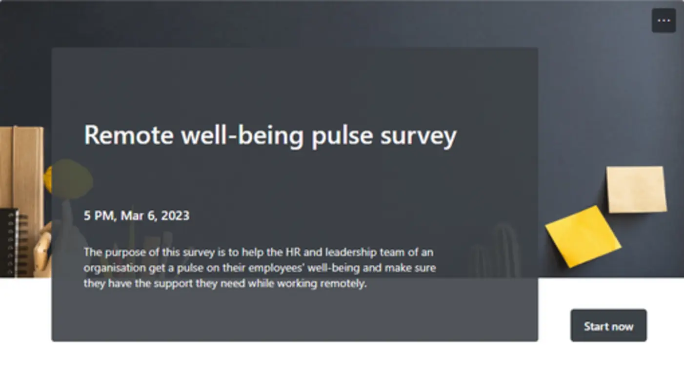 Remote well-being pulse survey gray