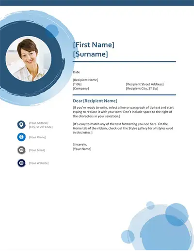 Blue spheres cover letter