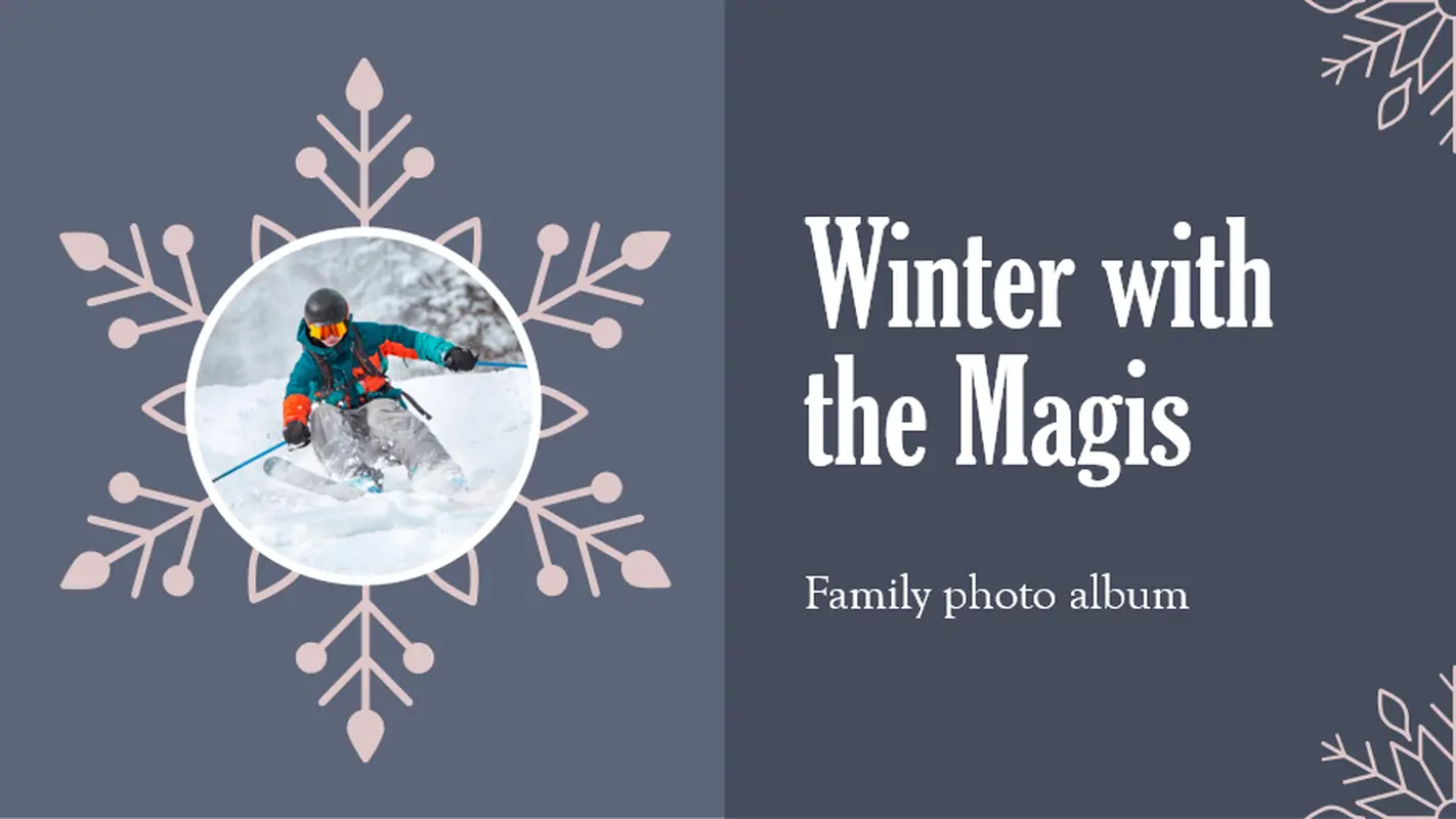 Winter family photo album modern-simple