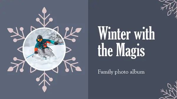 Winter family photo album modern-simple