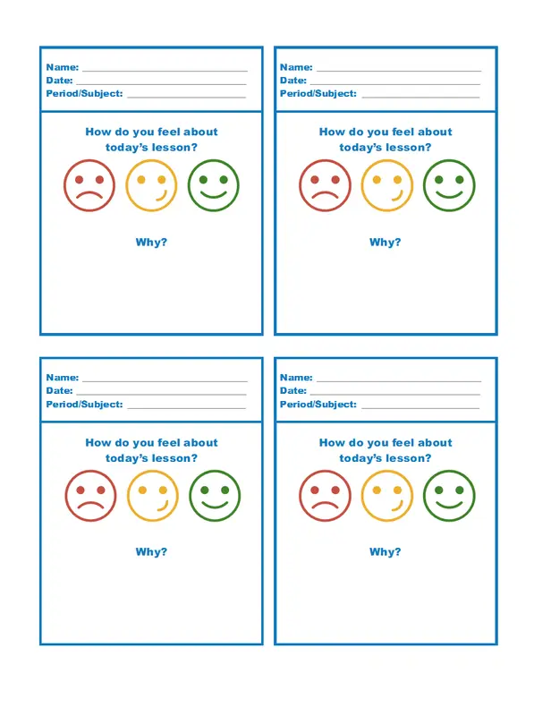 Exit tickets modern simple