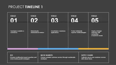 Project stage timeline modern geometric