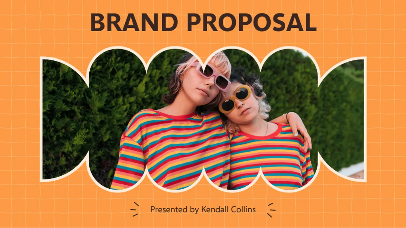 Playful doodles brand strategy orange modern bold