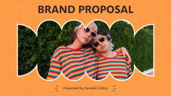 Playful doodles brand strategy orange modern bold