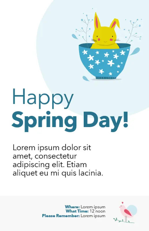 Spring printables  blue whimsical color block
