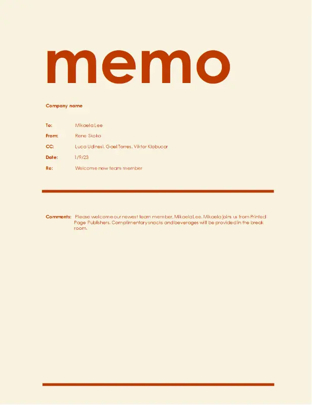 Free memo templates Microsoft Create