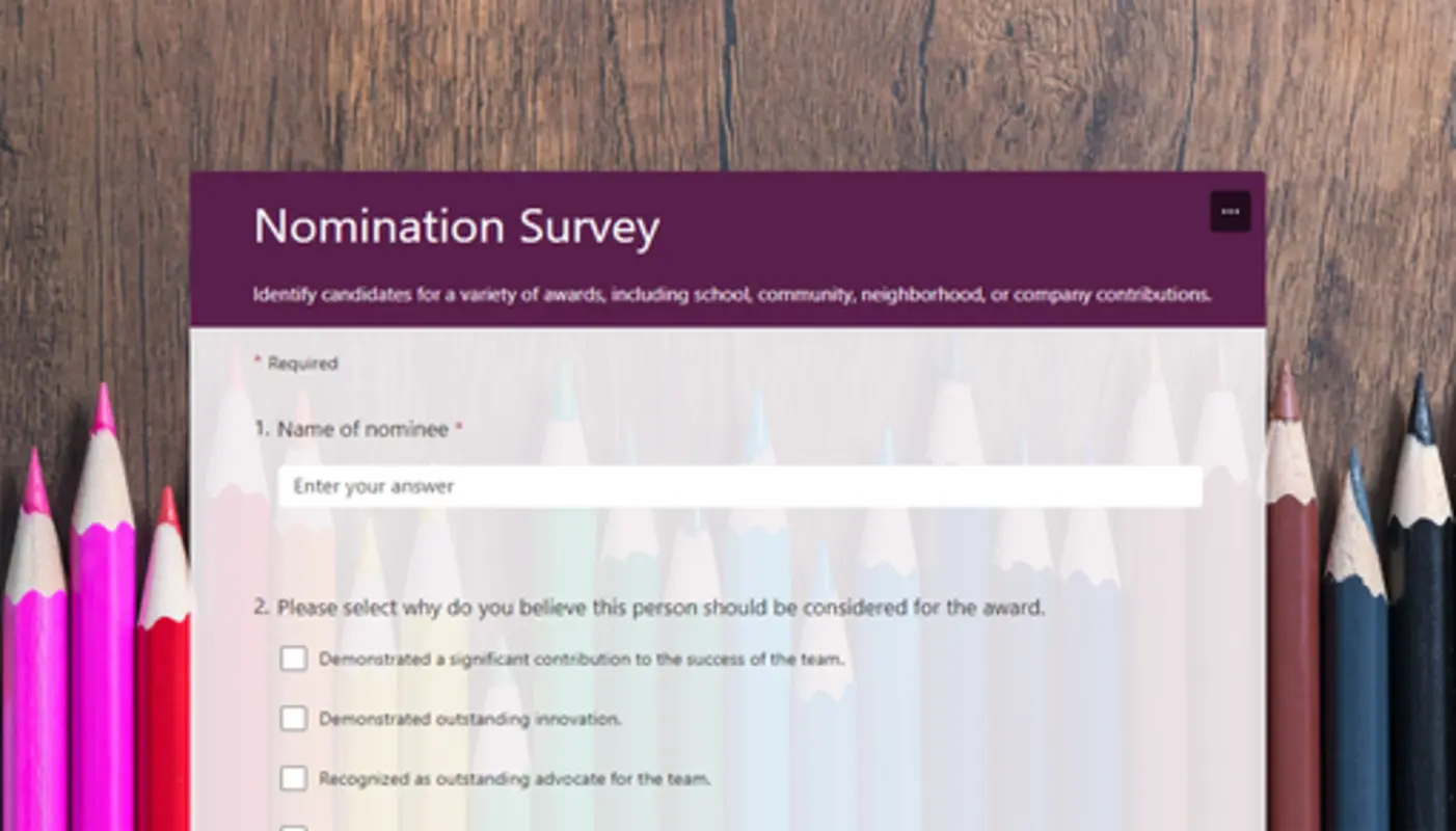 excel survey template