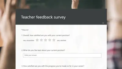 Teacher feedback survey brown modern simple