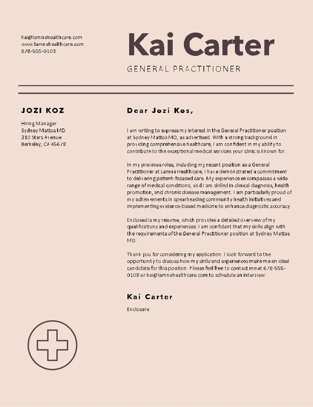 Skills focus graphic professional cover letter orange modern bold