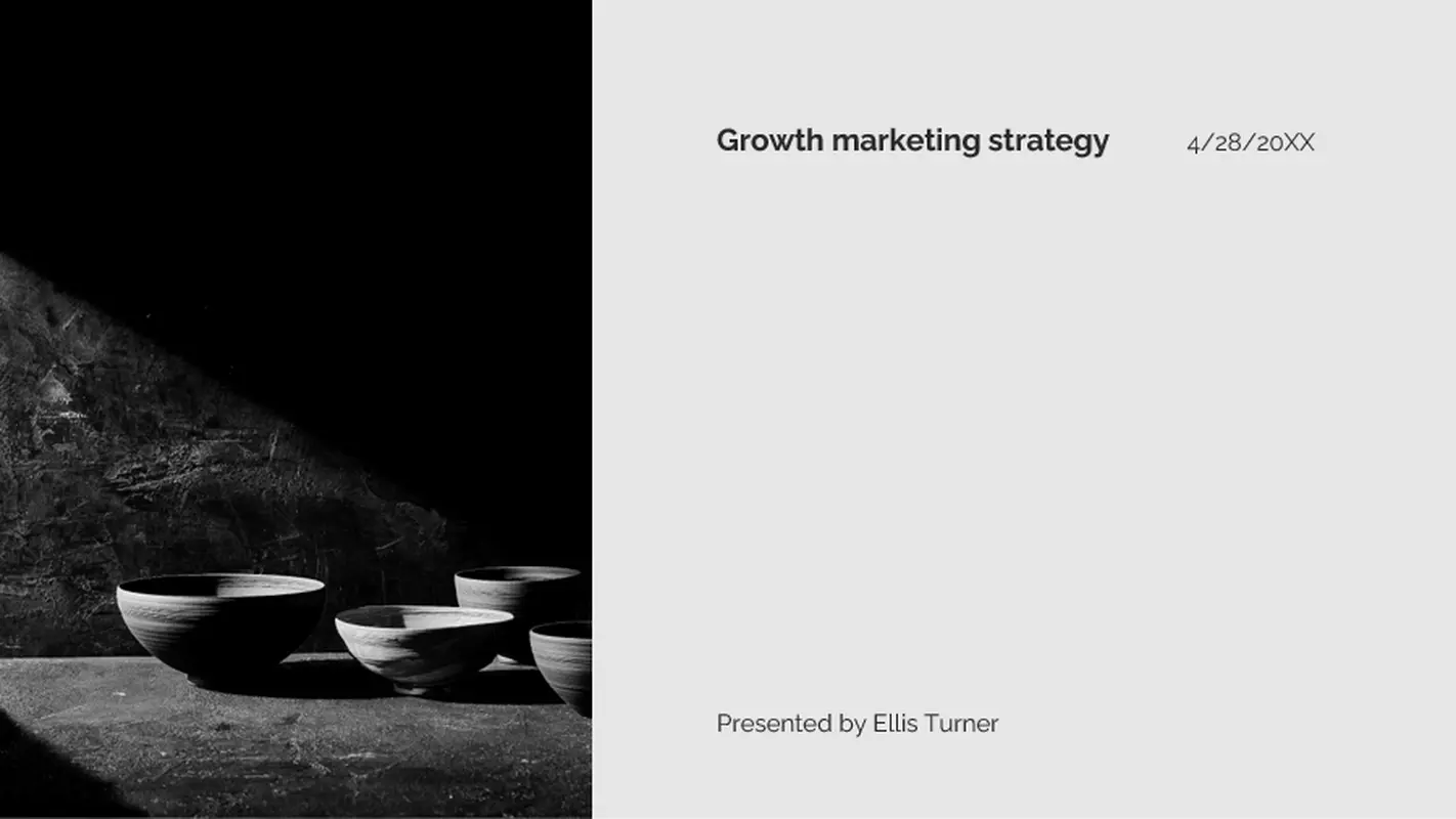 B&W minimalist marketing presentation gray modern simple