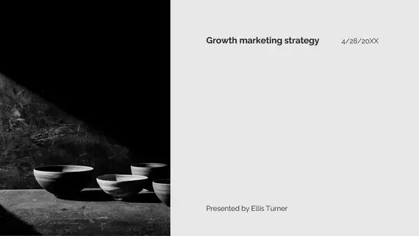 B&W minimalist marketing presentation gray modern simple