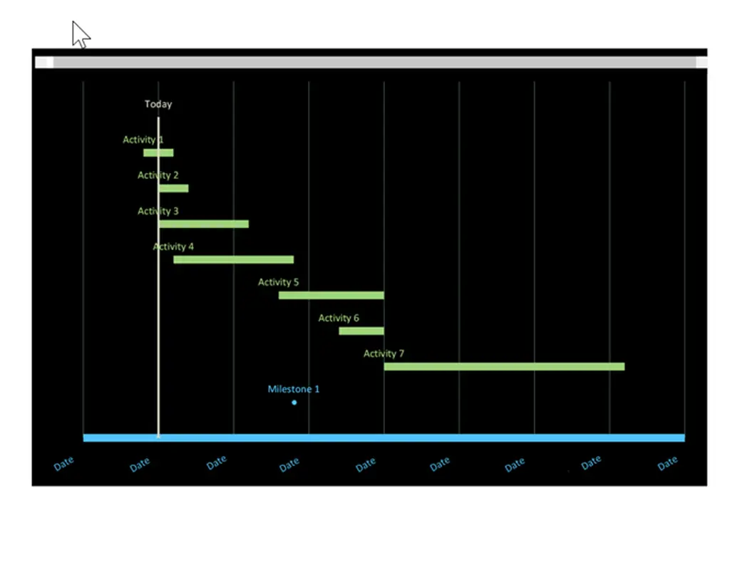 Date tracker Gantt chart modern simple