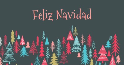 Feliz Navidad green whimsical-line