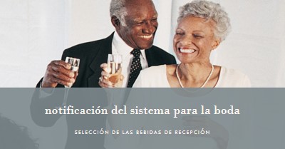 El brindis por la boda gray modern-simple