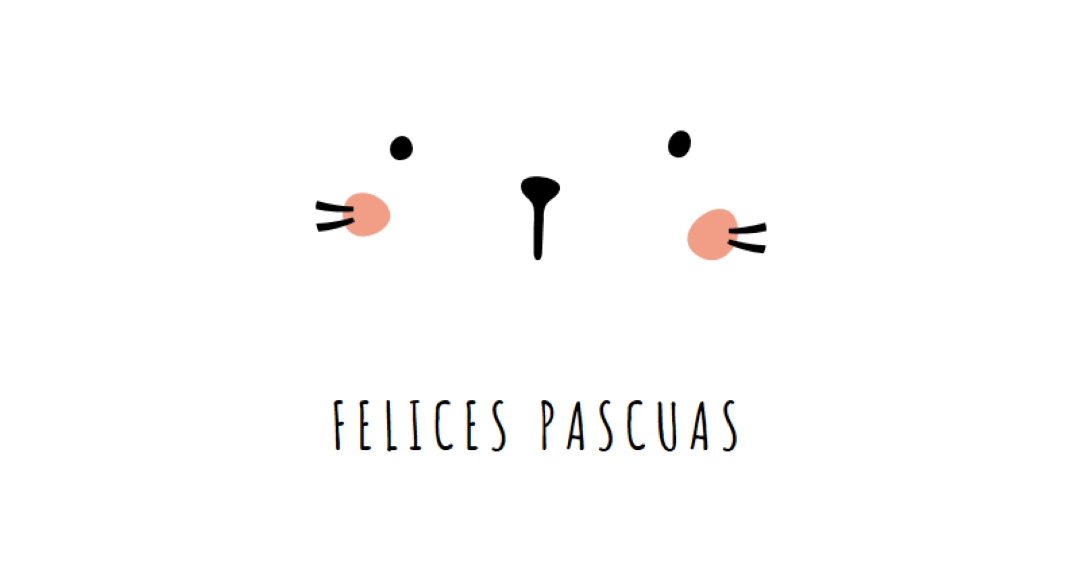 Feliz Pascua, conejito white whimsical-line